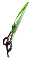 Pet Grooming Scissors 8.5” Curved Multi Color