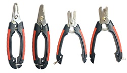  Nail clippers feature a stainless cutting guard and safety lock.