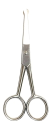 Manicure Nose Hair Scissors 4.5” Rounded Tip Stainless Steel, Trimming for  Small Details Ear , Eyebrow and Nose 